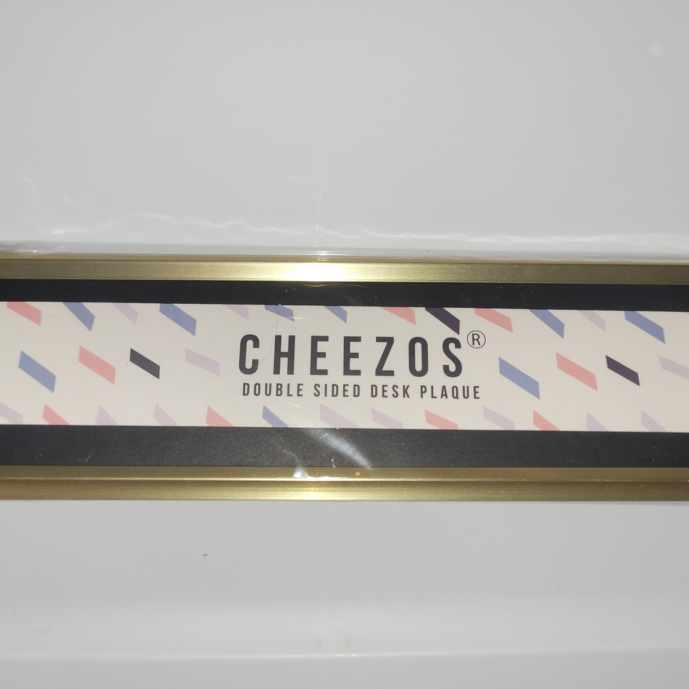 Gold Double Sided Desk Plaque